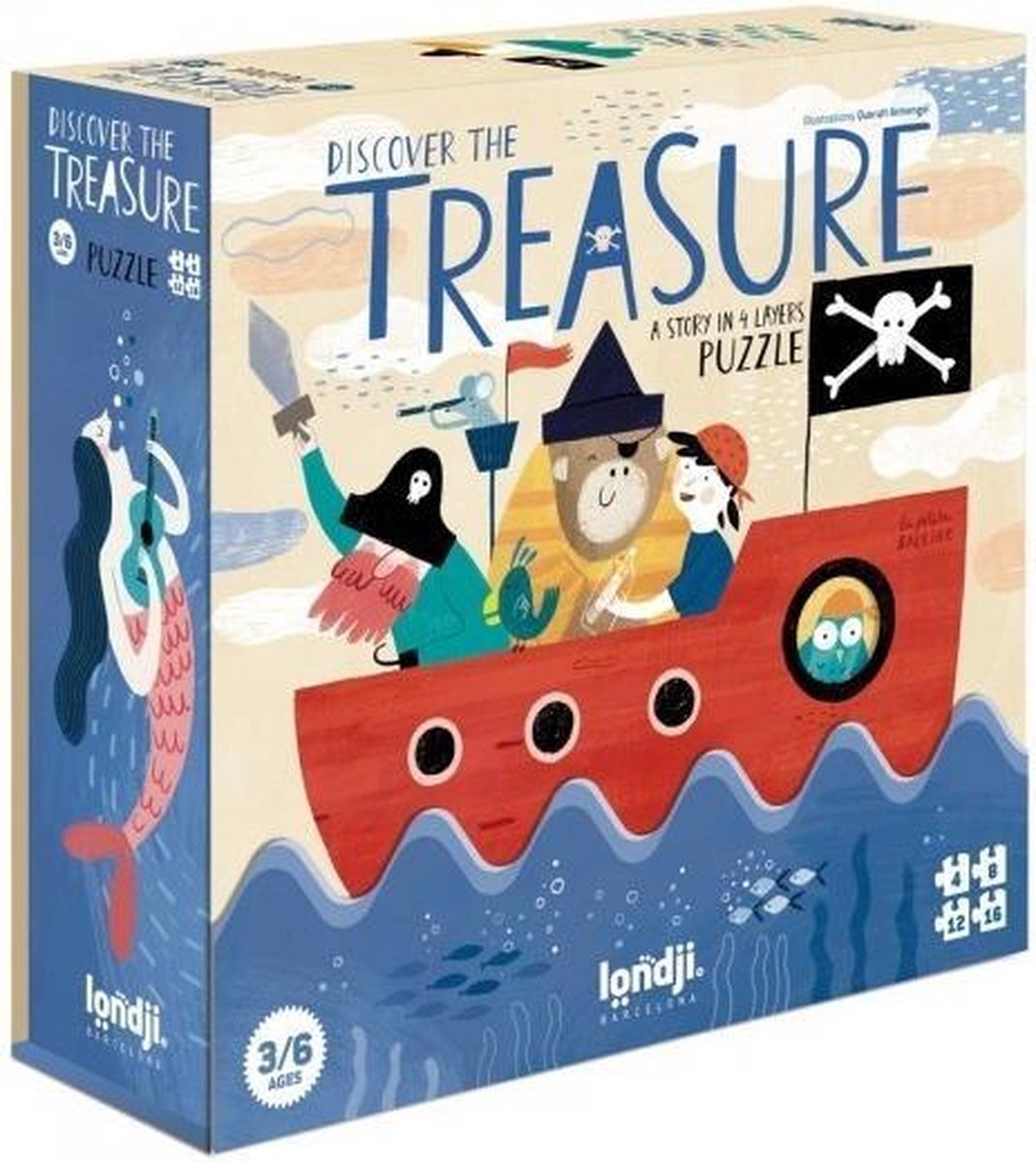 Discover The Treasure Puzzel (set van 4) |  Londji